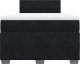 vidaXL Łóżko kontynentalne z materacem, czarne, 120x200 cm, aksamit 6