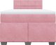 vidaXL Łóżko kontynentalne z materacem, różowe, 120x200 cm, aksamit 6