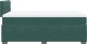 vidaXL Łóżko kontynentalne z materacem, ciemnozielone, 120x200 cm 11