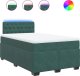 vidaXL Łóżko kontynentalne z materacem, ciemnozielone, 120x200 cm 2