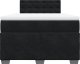 vidaXL Łóżko kontynentalne z materacem, czarne, 120x200 cm, aksamit 6