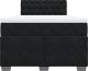 vidaXL Łóżko kontynentalne z materacem, czarne, 120x200 cm, aksamit 6