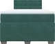 vidaXL Łóżko kontynentalne z materacem, ciemnozielone, 120x200 cm 6