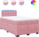 vidaXL Łóżko kontynentalne z materacem, różowe, 120x200 cm, aksamit 2