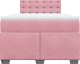 vidaXL Łóżko kontynentalne z materacem, różowe, 120x200 cm, aksamit 6