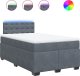 vidaXL Łóżko kontynentalne z materacem, ciemnoszare, 120x200cm aksamit 2