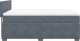 vidaXL Łóżko kontynentalne z materacem, ciemnoszara, aksamit 140x190cm 11