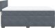vidaXL Łóżko kontynentalne z materacem, ciemnoszare, 140x200cm aksamit 7