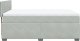 vidaXL Łóżko kontynentalne z materacem, jasnoszare, 160x200cm, aksamit 7