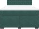 vidaXL Łóżko kontynentalne z materacem, ciemnozielone, 160x200 cm 6