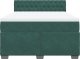 vidaXL Łóżko kontynentalne z materacem, ciemnozielone, 160x200 cm 6