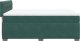 vidaXL Łóżko kontynentalne z materacem, ciemnozielone, 160x200 cm 7