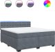 vidaXL Łóżko kontynentalne z materacem, ciemnoszare, 180x200cm aksamit 2
