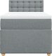 vidaXL Łóżko kontynentalne z materacem, jasnoszare, tkanina, 80x200 cm 6
