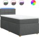 vidaXL Łóżko kontynentalne z materacem, ciemnoszara tkanina 100x200 cm 2
