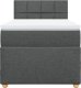 vidaXL Łóżko kontynentalne z materacem, ciemnoszara tkanina 100x200 cm 6
