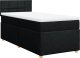 vidaXL Łóżko kontynentalne z materacem, czarne, tkanina, 90x200 cm 3