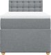 vidaXL Łóżko kontynentalne z materacem, jasnoszare, tkanina, 100x200cm 6