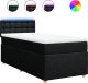 vidaXL Łóżko kontynentalne z materacem, czarne, tkanina, 90x200 cm 2