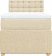 vidaXL Łóżko kontynentalne z materacem, kremowe, tkanina, 90x190 cm 6