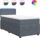 vidaXL Łóżko kontynentalne z materacem, ciemnoszary aksamit, 90x190 cm 2