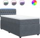 vidaXL Łóżko kontynentalne z materacem, ciemnoszary aksamit, 90x190 cm 2