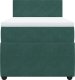 vidaXL Łóżko kontynentalne z materacem, zielone, aksamit, 100x200 cm 6