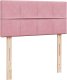 vidaXL Łóżko kontynentalne z materacem, różowe, aksamit, 100x200 cm 12