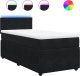 vidaXL Łóżko kontynentalne z materacem, czarne, aksamit 100x200 cm 2