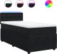 vidaXL Łóżko kontynentalne z materacem, czarne, aksamit 100x200 cm 2