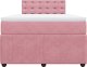 vidaXL Łóżko kontynentalne z materacem, różowe, 120x200 cm, aksamit 6