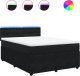 vidaXL Łóżko kontynentalne z materacem, czarne, aksamit, 140x190 cm 2