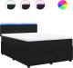 vidaXL Łóżko kontynentalne z materacem, czarne, 160x200 cm, aksamit 2
