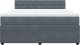 vidaXL Łóżko kontynentalne z materacem, ciemnoszare, 180x200cm aksamit 6