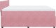 vidaXL Łóżko kontynentalne z materacem, różowe, aksamit, 200x200 cm 7