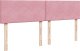 vidaXL Łóżko kontynentalne z materacem, różowe, aksamit, 200x200 cm 9