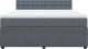 vidaXL Łóżko kontynentalne z materacem, ciemnoszare, 180x200cm aksamit 6