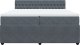 vidaXL Łóżko kontynentalne z materacem, ciemnoszary aksamit, 200x200cm 6