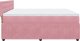 vidaXL Łóżko kontynentalne z materacem, różowe, aksamit, 200x200 cm 7