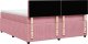 vidaXL Łóżko kontynentalne z materacem, różowe, aksamit, 200x200 cm 8