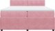vidaXL Łóżko kontynentalne z materacem, różowe, aksamit, 200x200 cm 6