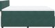 vidaXL Łóżko kontynentalne z materacem, zielone, aksamit, 200x200 cm 7