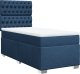 vidaXL Łóżko kontynentalne z materacem, niebieskie, tkanina 100x200 cm 2
