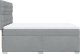vidaXL Łóżko kontynentalne z materacem, jasnoszare 140x200 cm, tkanina 9