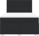 vidaXL Łóżko kontynentalne z materacem czarne 160x200 cm 4
