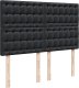vidaXL Łóżko kontynentalne z materacem czarne 160x200 cm 8