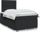 vidaXL Łóżko kontynentalne z materacem czarne 120x200 cm 1