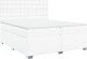 vidaXL Łóżko kontynentalne z materacem białe 200x200 cm 2
