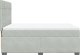 vidaXL Łóżko kontynentalne z materacem, jasnoszare, 140x190cm, aksamit 9