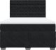 vidaXL Łóżko kontynentalne z materacem, czarne, 140x200 cm, aksamit 4